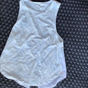 Lululemon workout tank top (white/light blue)